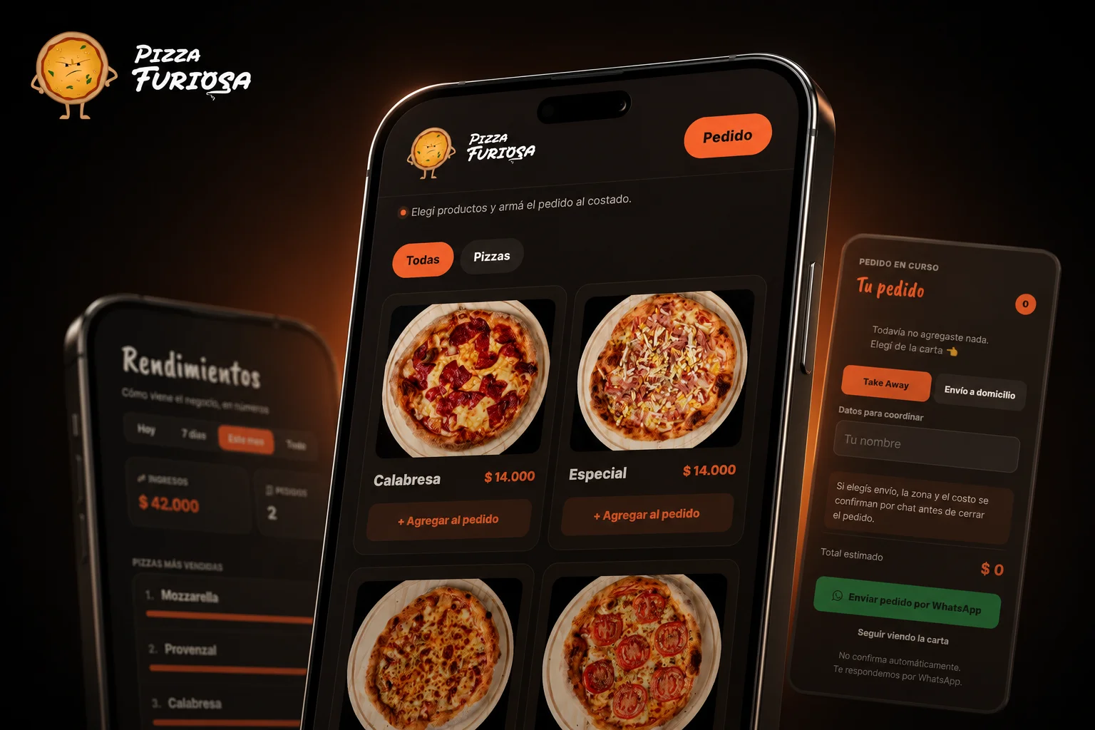 Vista de Pizzas Furiosas